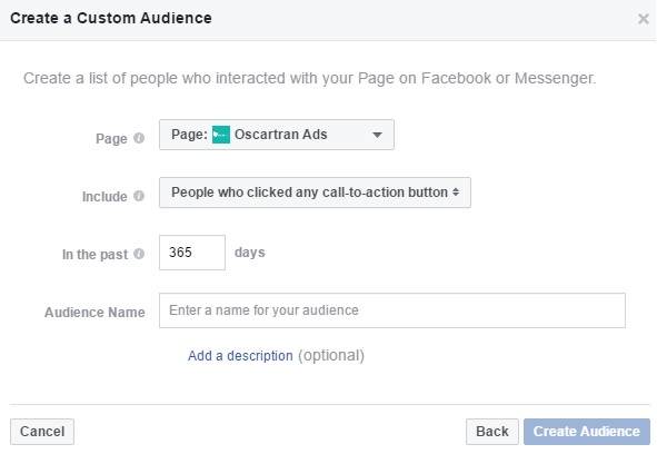 Facebook cập nhật, Tệp khách hàng đã tương tác với Page