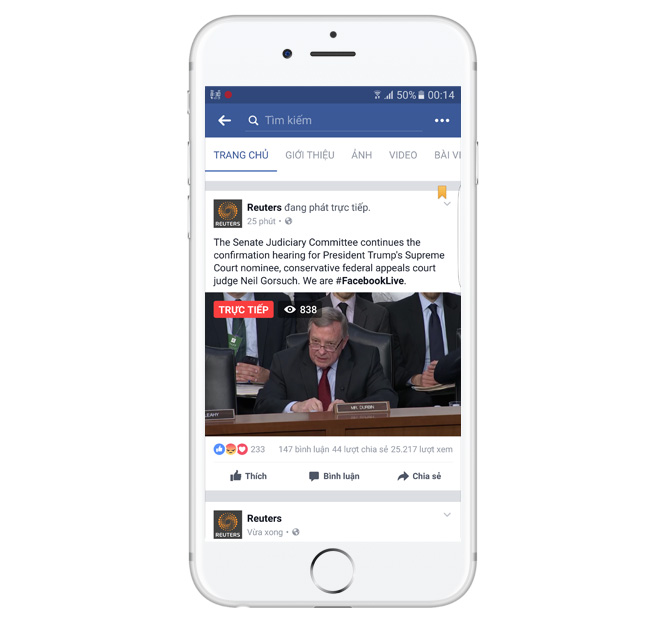 Truyền trực tiếp các tin tức sự kiện thông qua Facebook Live hiện nay là một trong các lựa chọn hàng đầu của các cơ quan truyền thông lớn trên thế giới